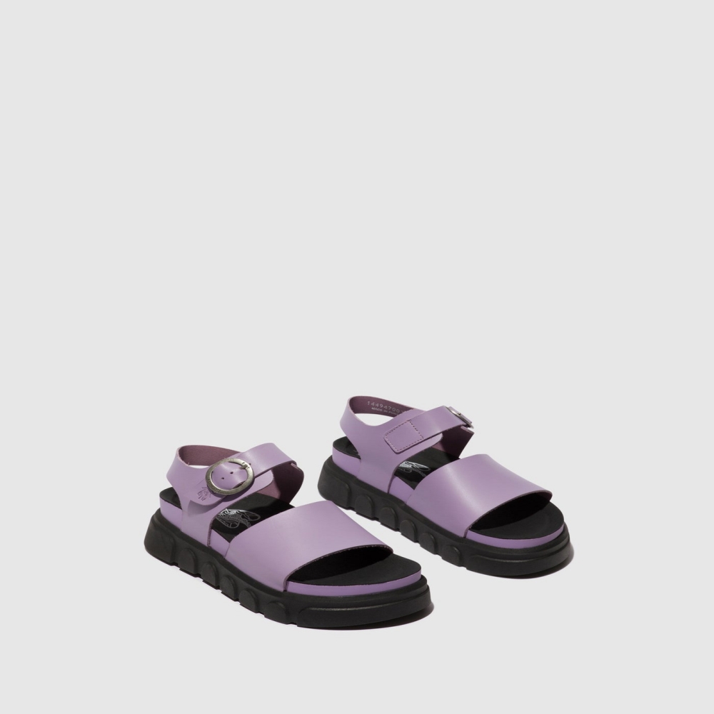 Purple Fly London Ankle Strap Women's Sandals | USA52YKNF