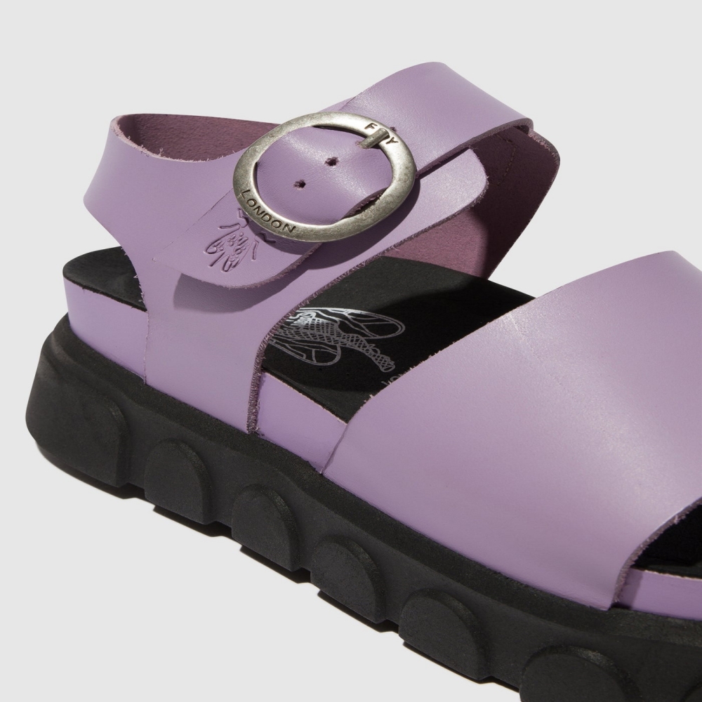 Purple Fly London Ankle Strap Women's Sandals | USA52YKNF