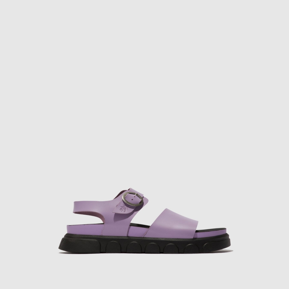 Purple Fly London Ankle Strap Women\'s Sandals | USA52YKNF