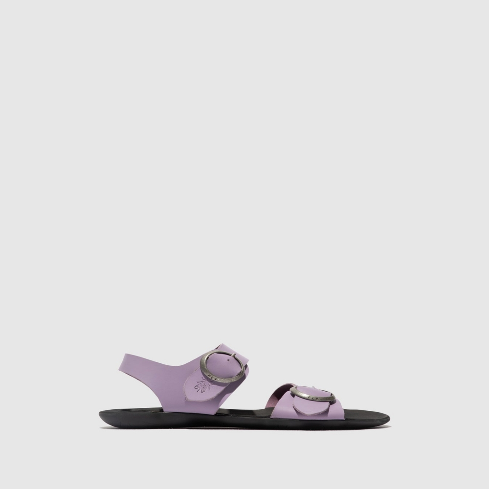 Purple Fly London Buckle Women\'s Sandals | USA62VBTS