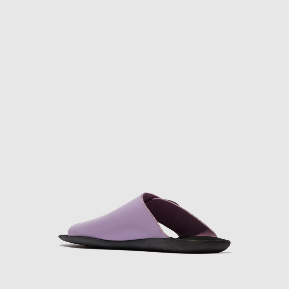 Purple Fly London Open Toe Women's Mules | USA23CHAW