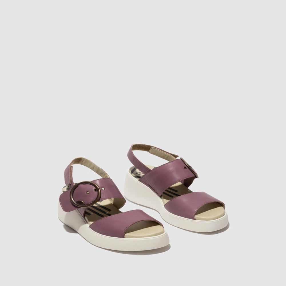 Purple Fly London Sling-Back Women's Sandals | USA03EYBU