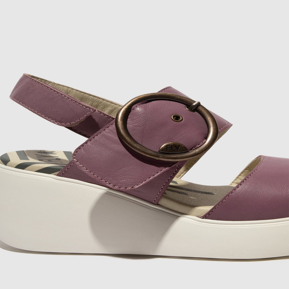 Purple Fly London Sling-Back Women's Sandals | USA03EYBU