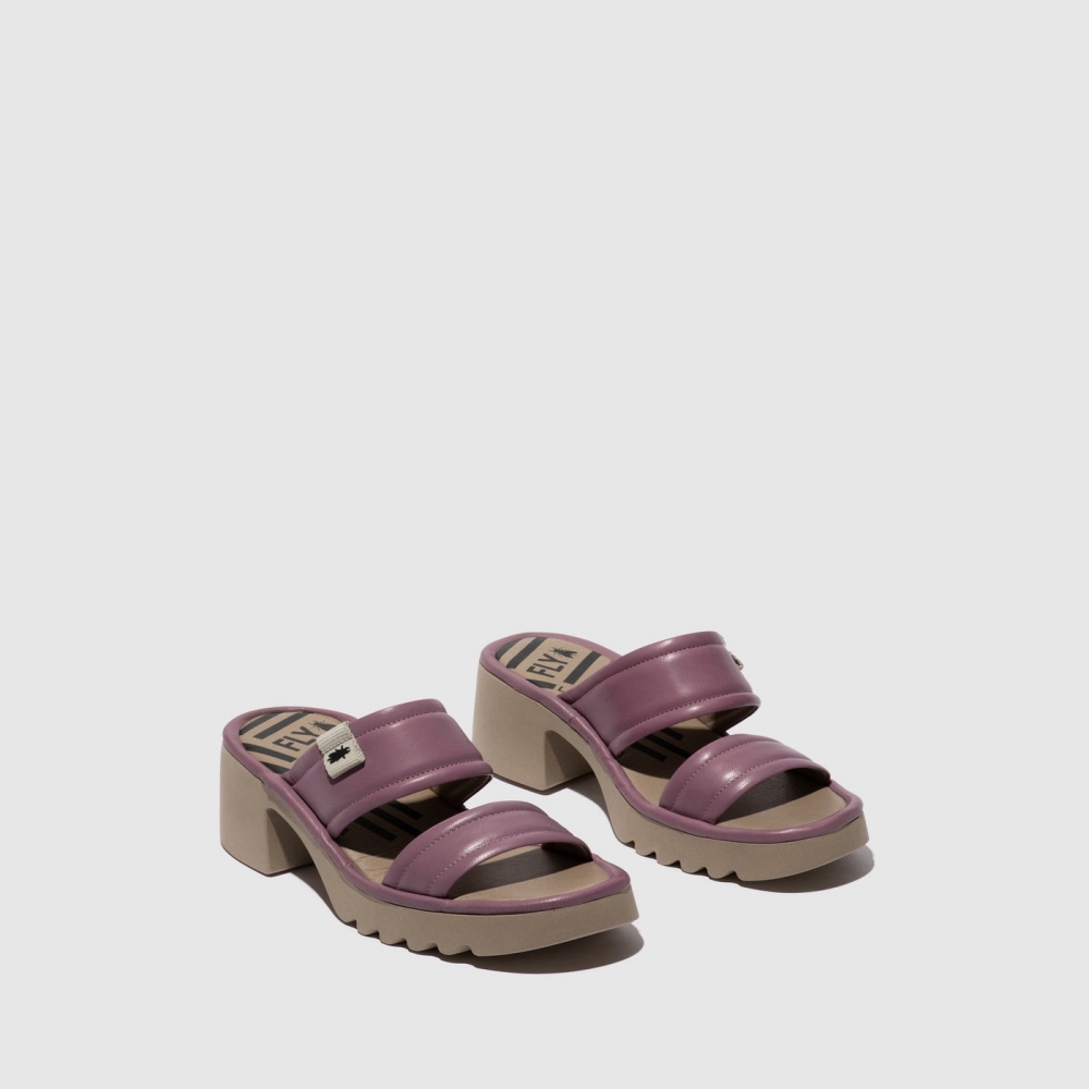 Purple Fly London Slip-on Women's Mules | USA94VJGI