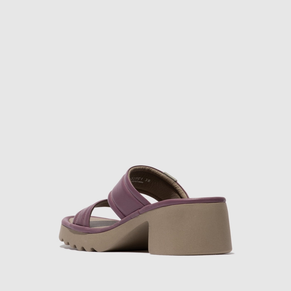 Purple Fly London Slip-on Women's Mules | USA94VJGI