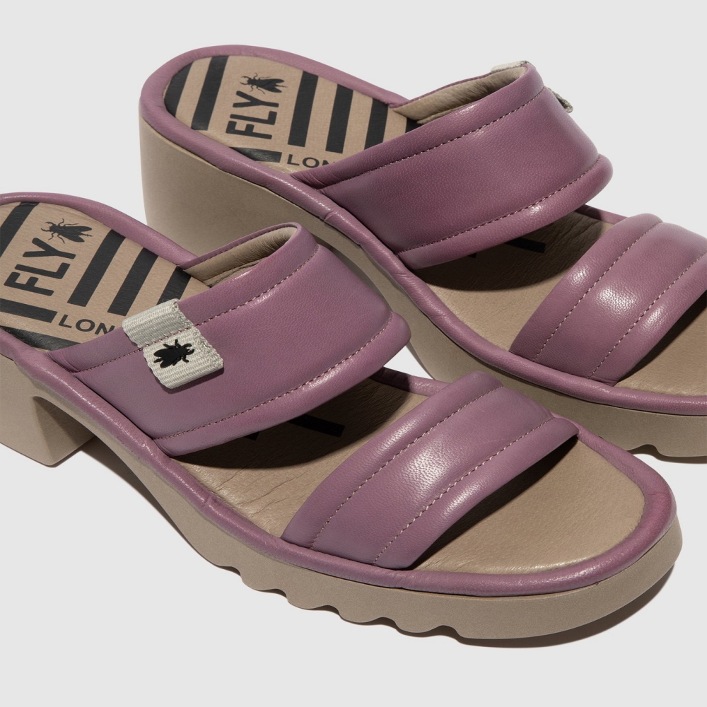 Purple Fly London Slip-on Women's Mules | USA94VJGI