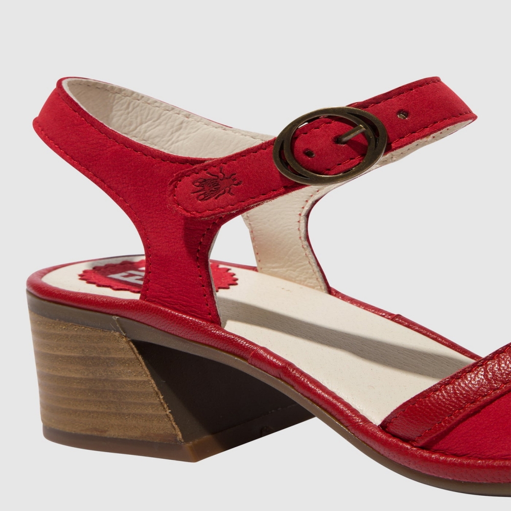 Red Fly London Ankle Strap Women's Sandals | USA78ZXJD