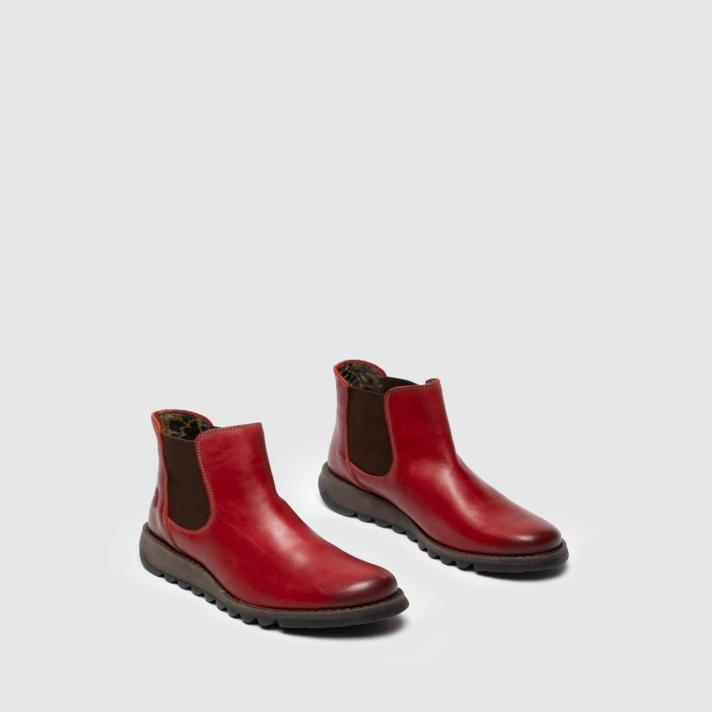 Red Fly London Chelsea SALV Women's Ankle Boots | USA76EAXZ