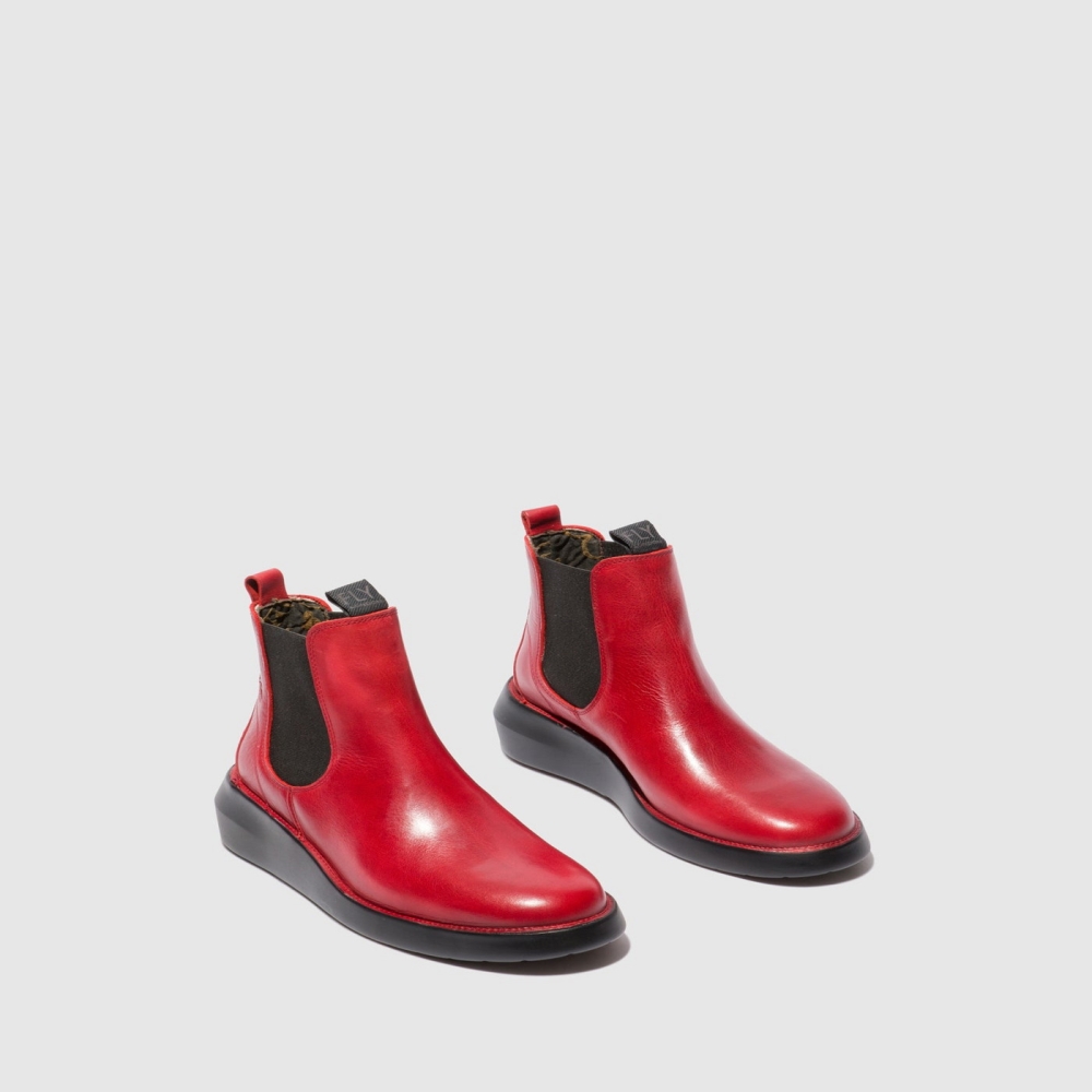 Red Fly London Chelsea Women's Ankle Boots | USA95MPTH