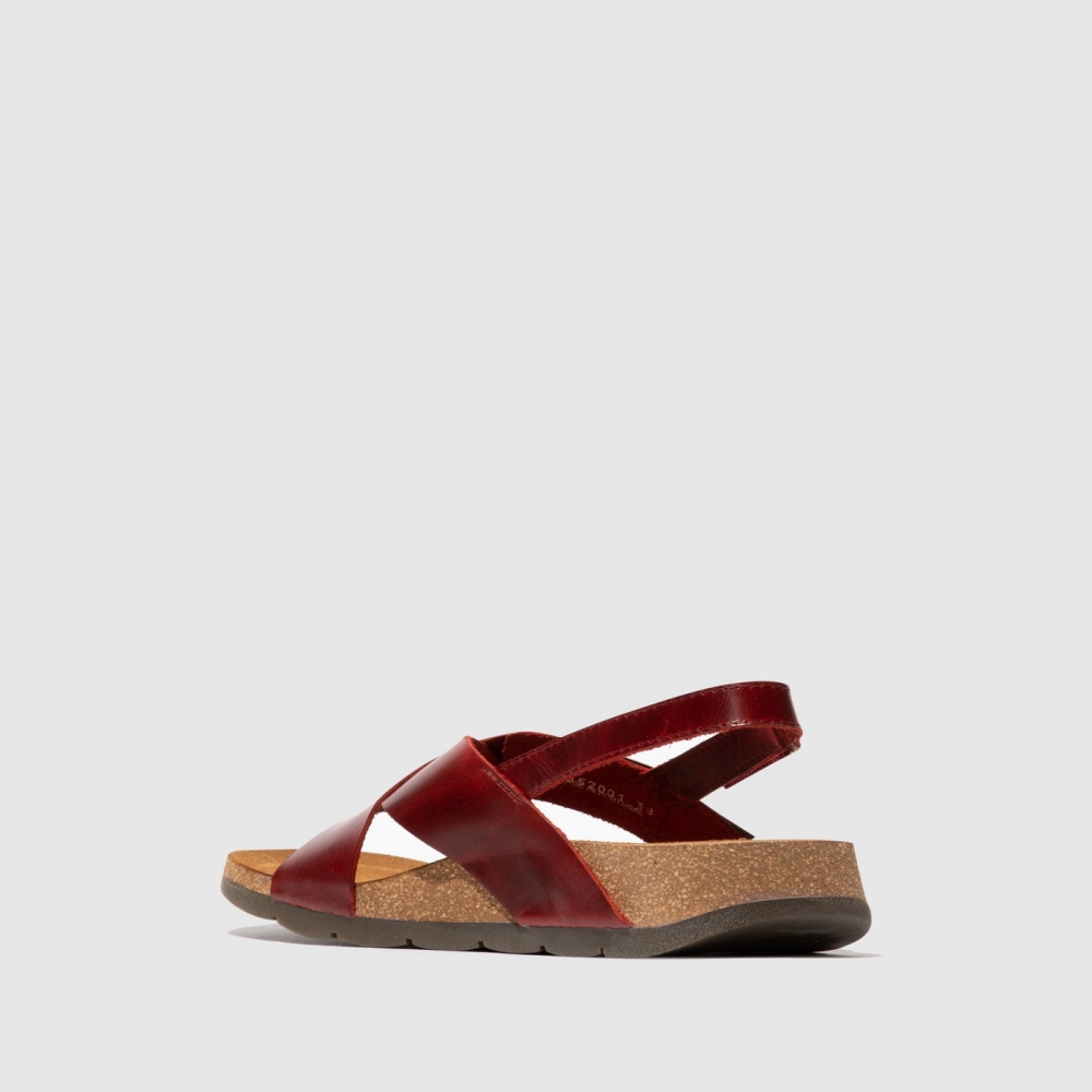 Red Fly London Crossover Women's Sandals | USA49THZM