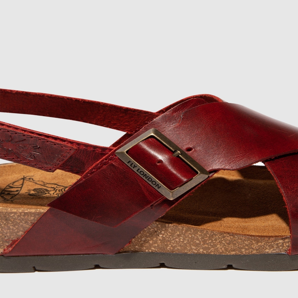 Red Fly London Crossover Women's Sandals | USA49THZM