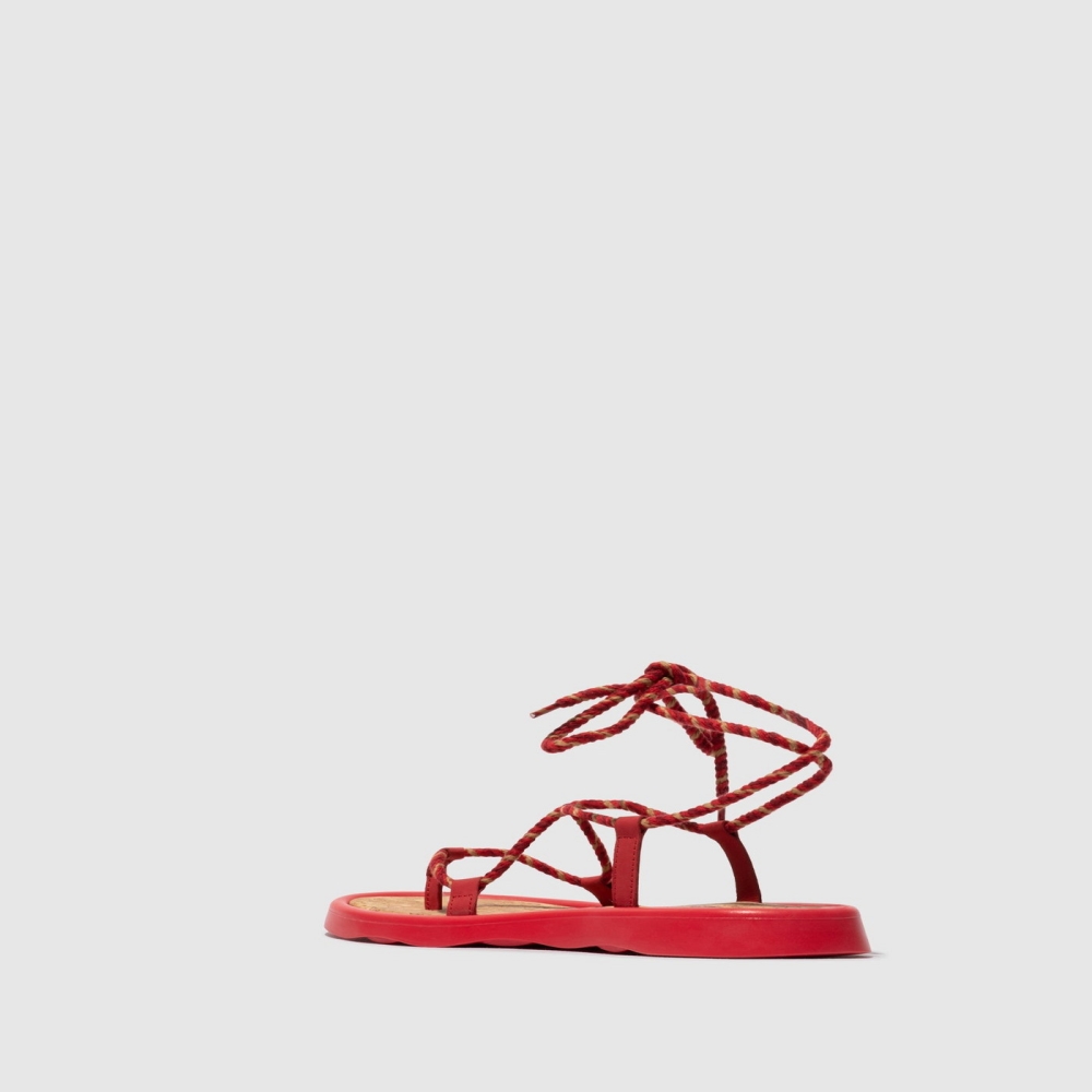 Red Fly London Lace-up Women's Sandals | USA39ZYTG