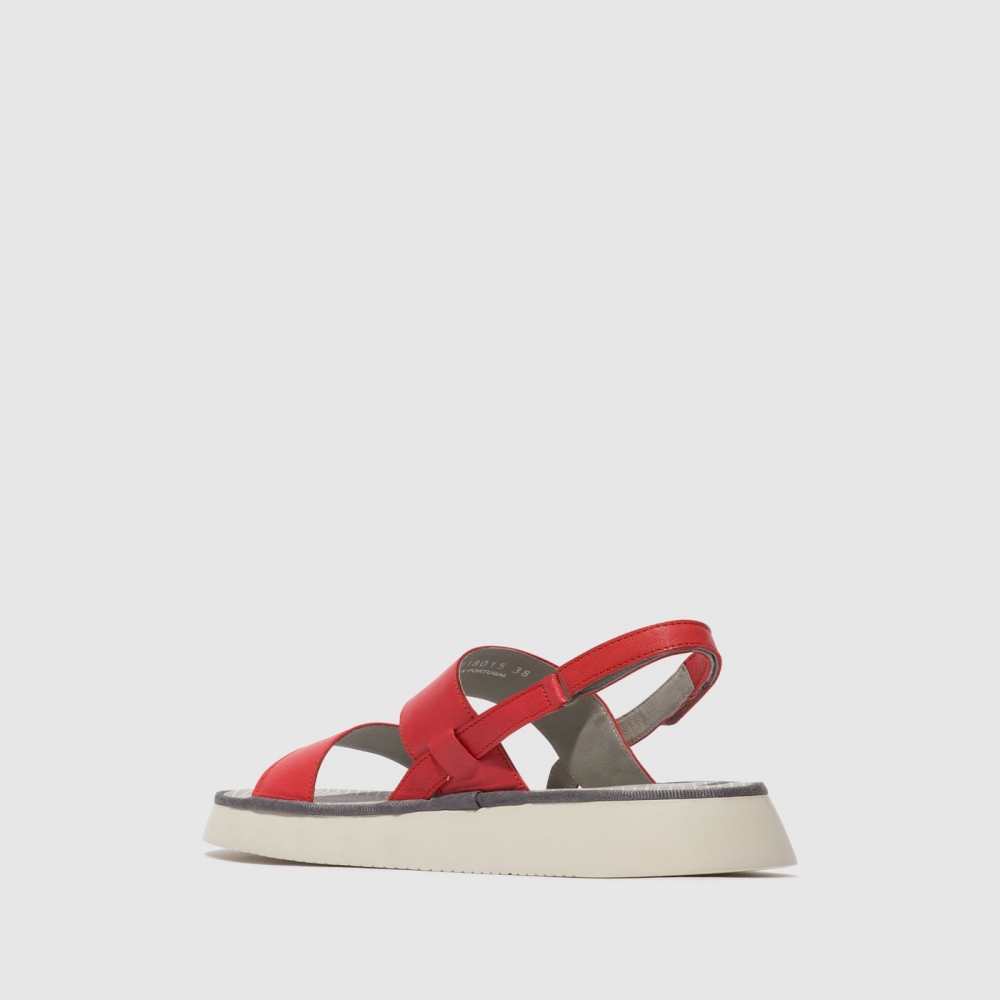 Red Fly London Sling-Back Women's Sandals | USA28ECGR