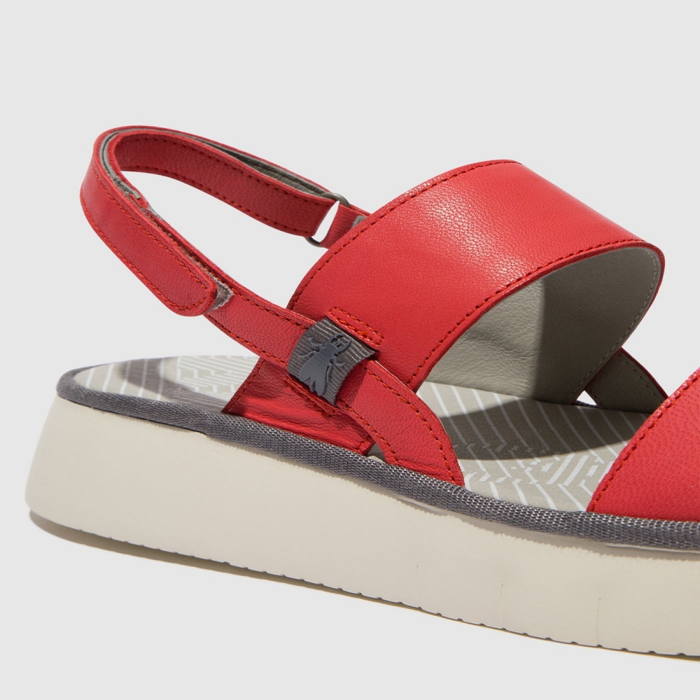 Red Fly London Sling-Back Women's Sandals | USA28ECGR