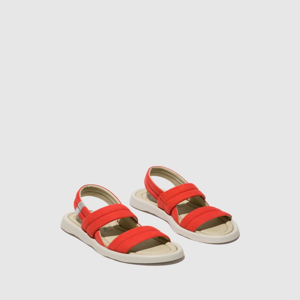 Red Fly London Sling-Back Women's Sandals | USA67NQVL