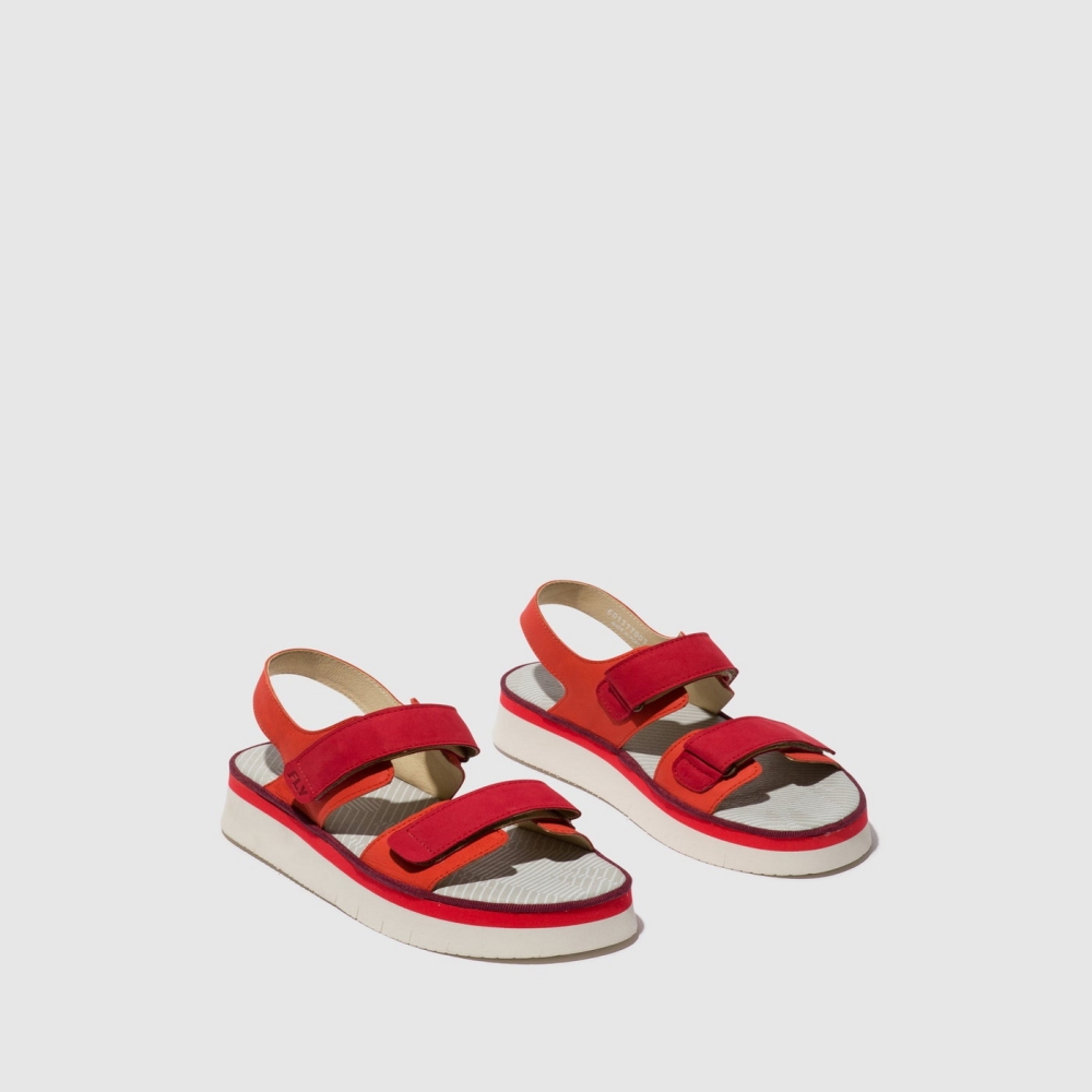 Red Fly London Sling-Back Women's Sandals | USA72XILV