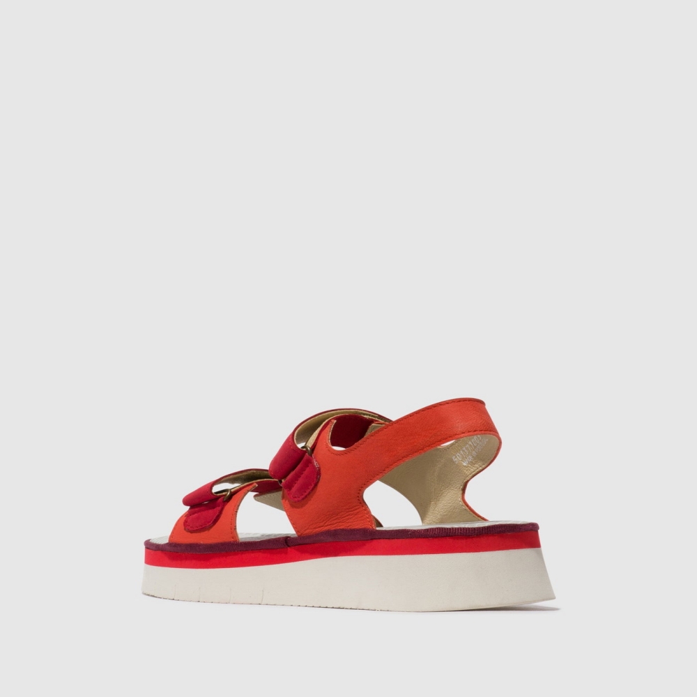 Red Fly London Sling-Back Women's Sandals | USA72XILV