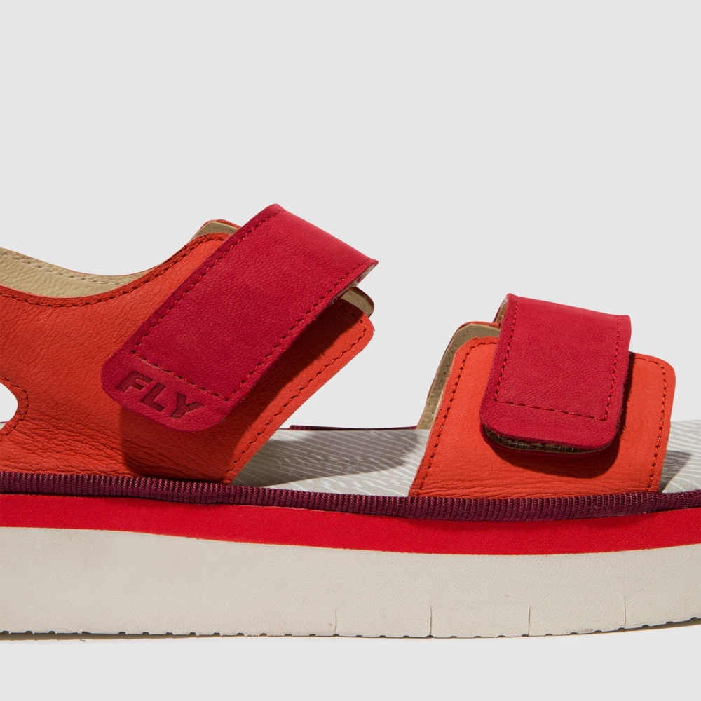 Red Fly London Sling-Back Women's Sandals | USA72XILV