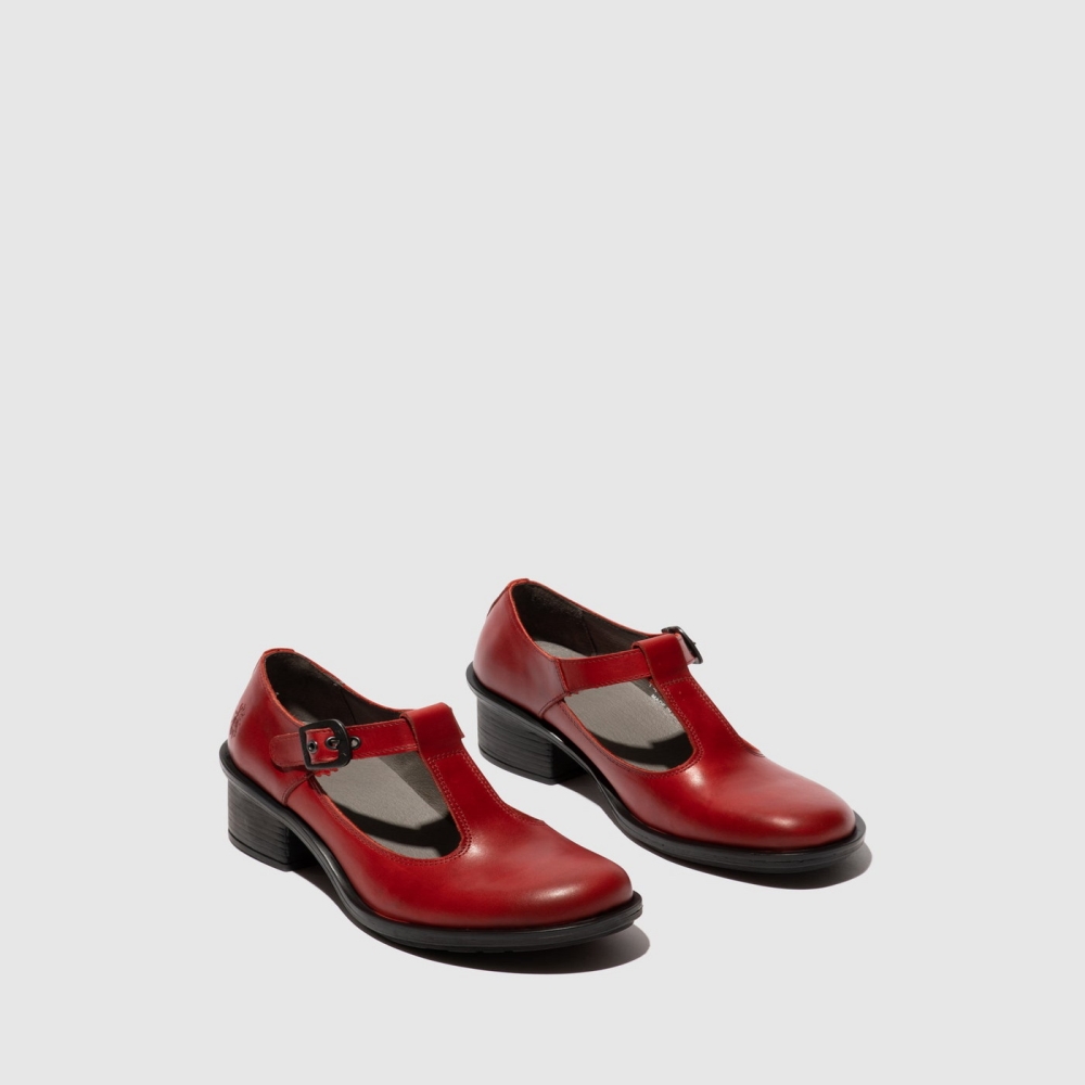 Red Fly London Slip-on Women's Mary Jane Shoes | USA54FUSC