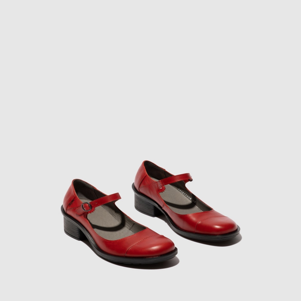 Red Fly London Slip-on Women's Mary Jane Shoes | USA60MOJN