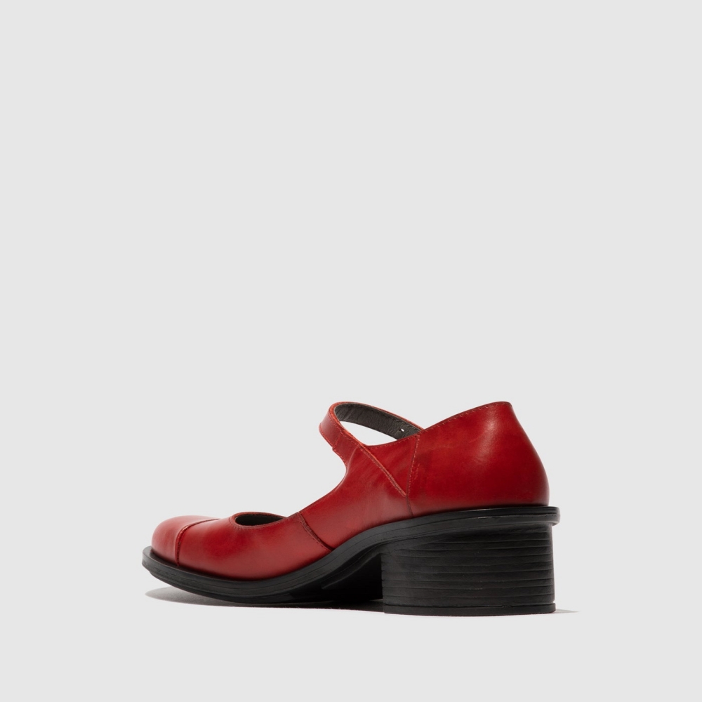 Red Fly London Slip-on Women's Mary Jane Shoes | USA60MOJN