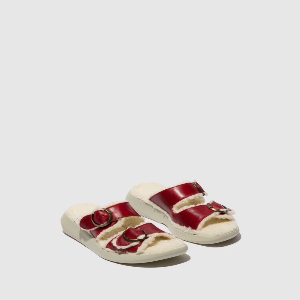 Red Fly London Slip-on Women's Sandals | USA36HRYQ