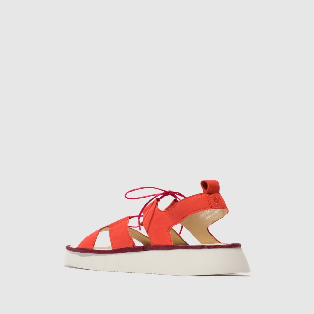 Red Fly London Strappy Women's Sandals | USA29OFKA