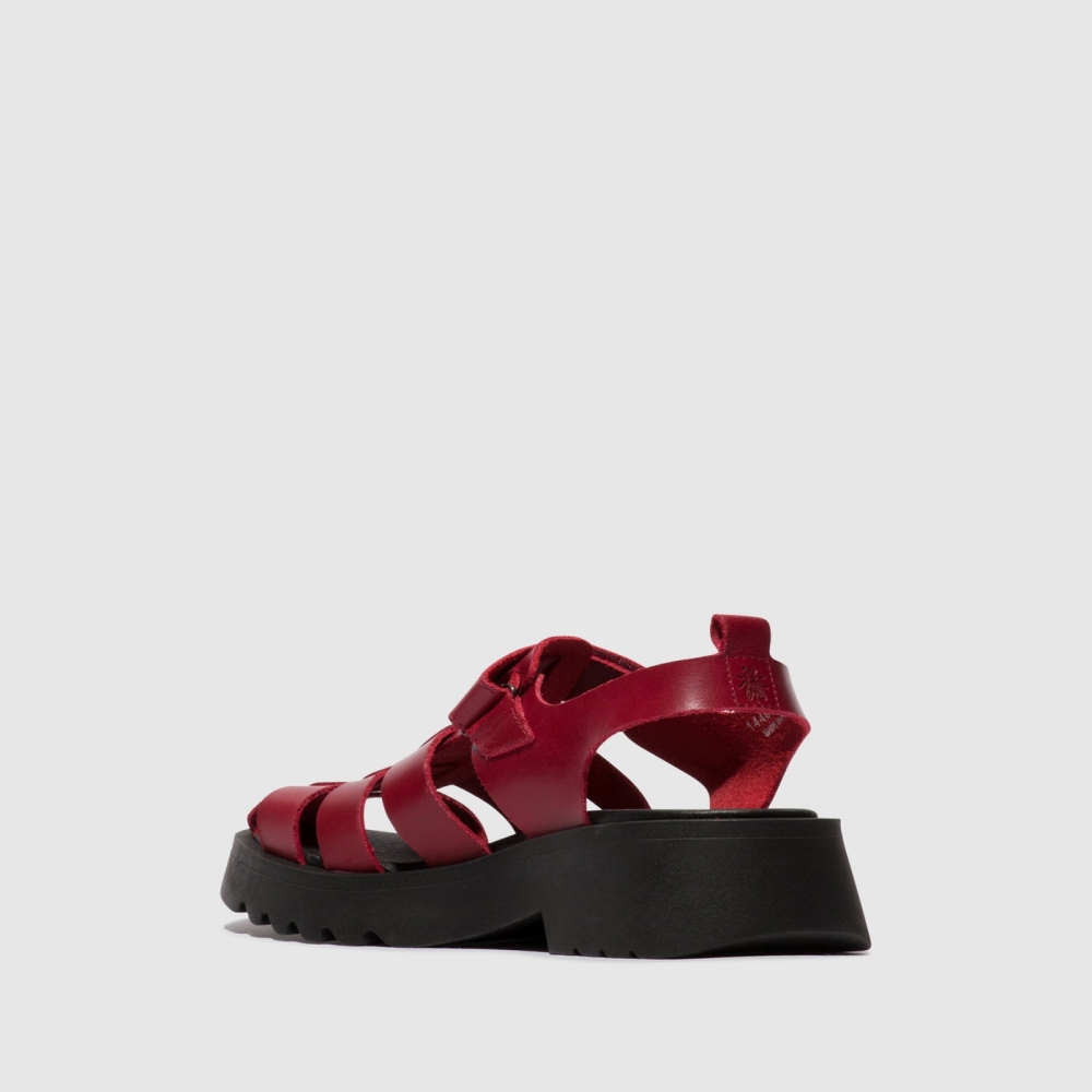 Red Fly London Strappy Women's Sandals | USA46YMWO