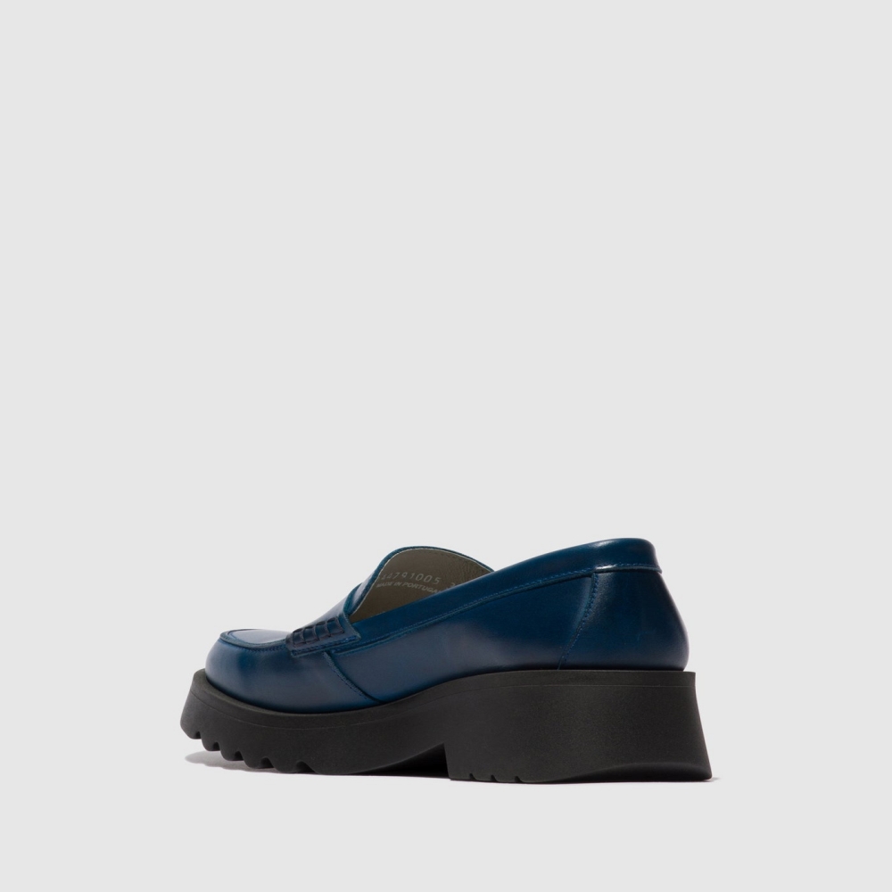 Royal Blue Fly London Slip-on Women's Loafers | USA28KJBO