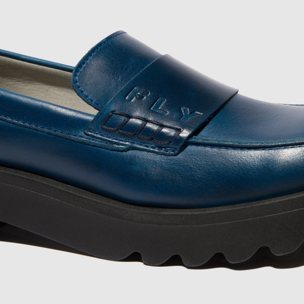 Royal Blue Fly London Slip-on Women's Loafers | USA28KJBO