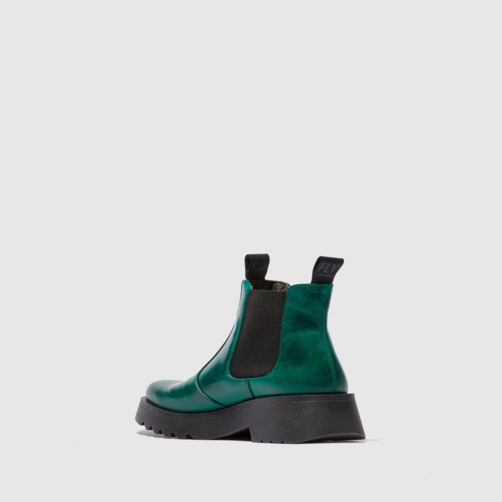 Shamrock Green Fly London Chelsea Women's Ankle Boots | USA59FMZD