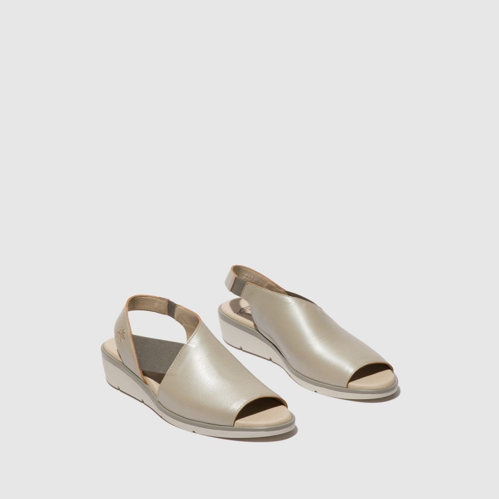 Silver Fly London Elasticated Women's Sandals | USA57TLAM