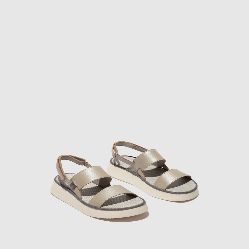 Silver Fly London Sling-Back Women's Sandals | USA56FZBT