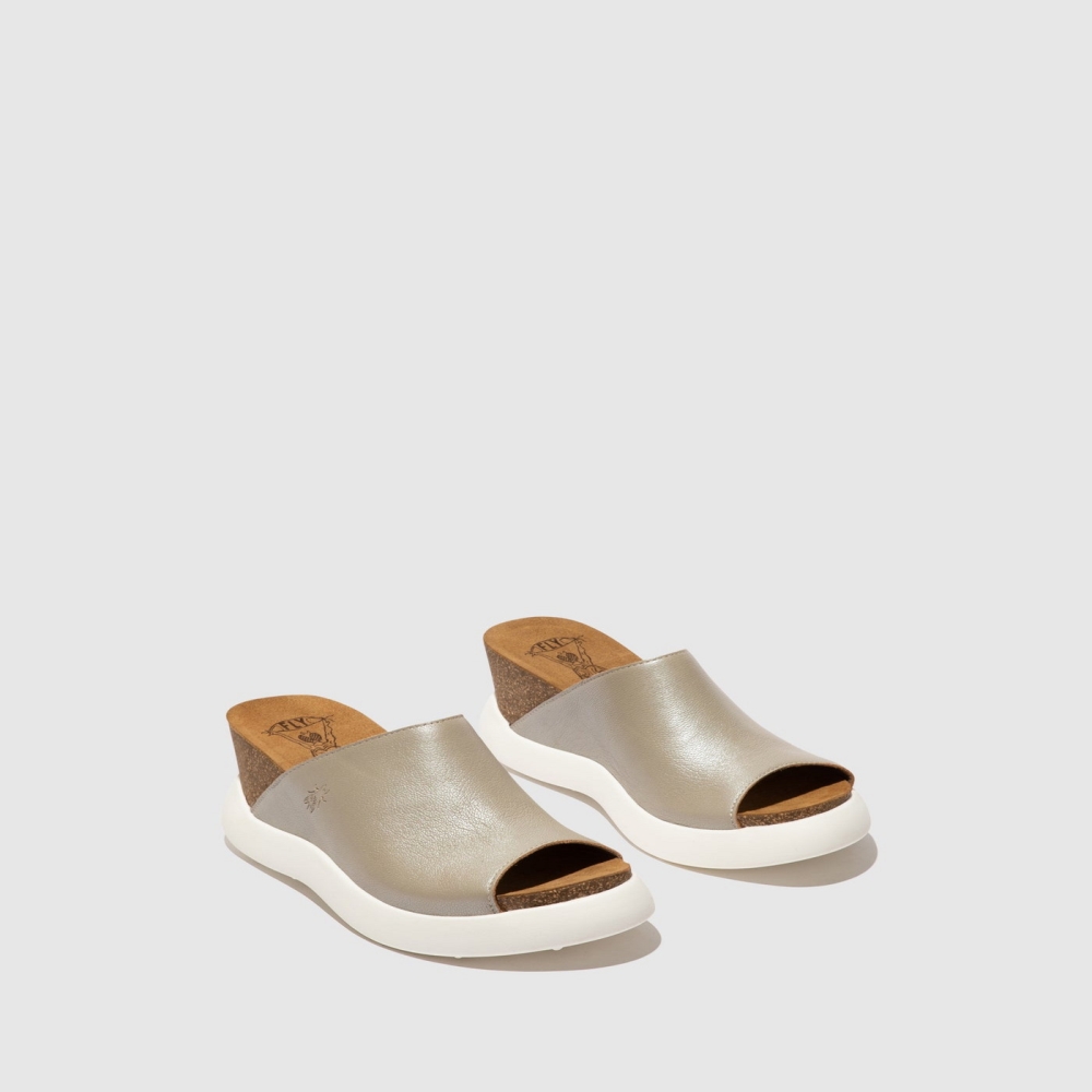 Silver Fly London Slip-on Women's Mules | USA60AJTW