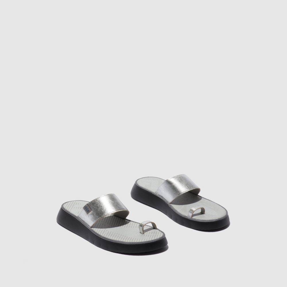 Silver Fly London Strappy Women's Sandals | USA61KGJX