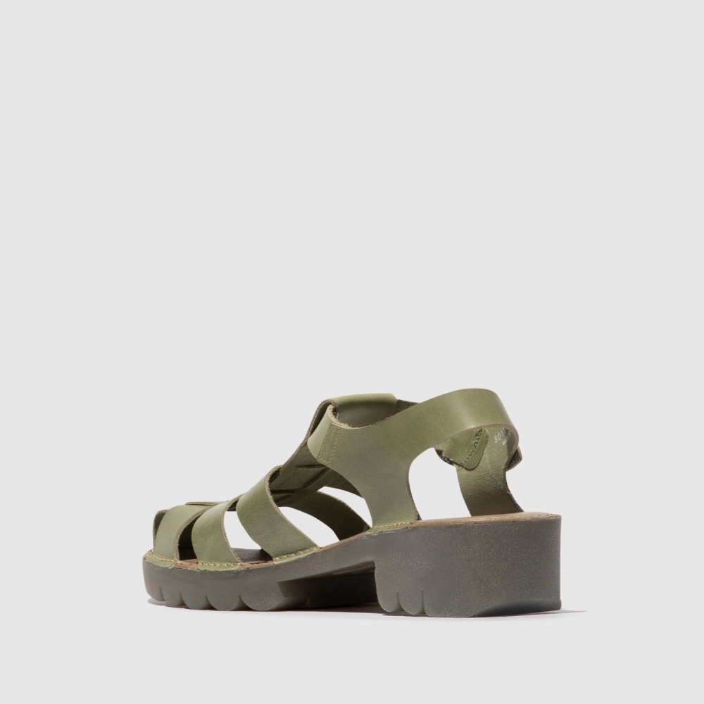 Smog Fly London T-Strap Women's Sandals | USA63NSWL