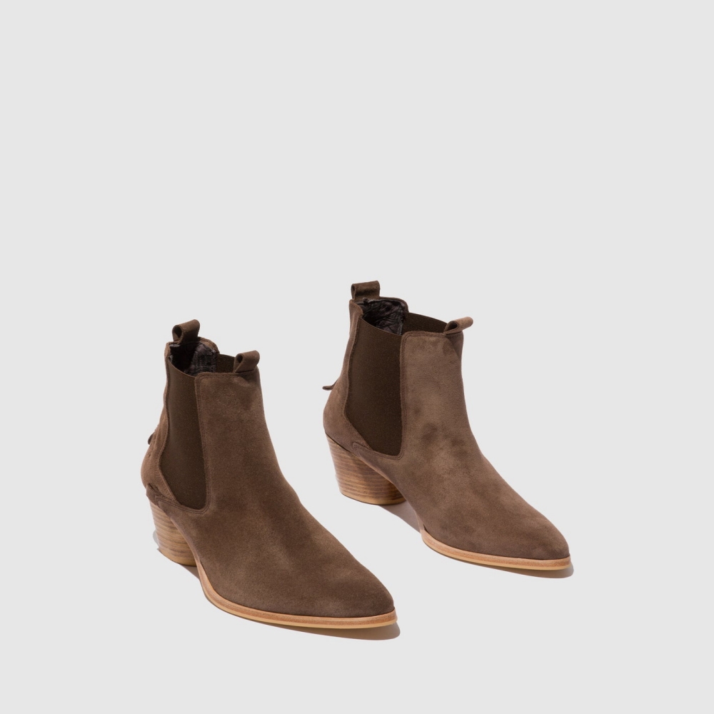 Suede Buffalo Fly London Chelsea Women's Ankle Boots | USA79OLYE