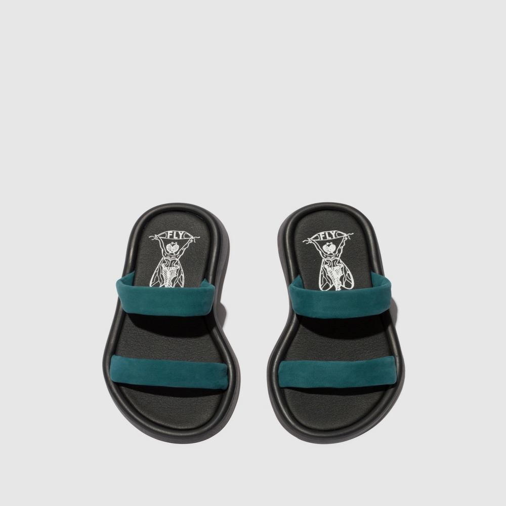 Teal Fly London Flat Women's Sandals | USA21CFHR