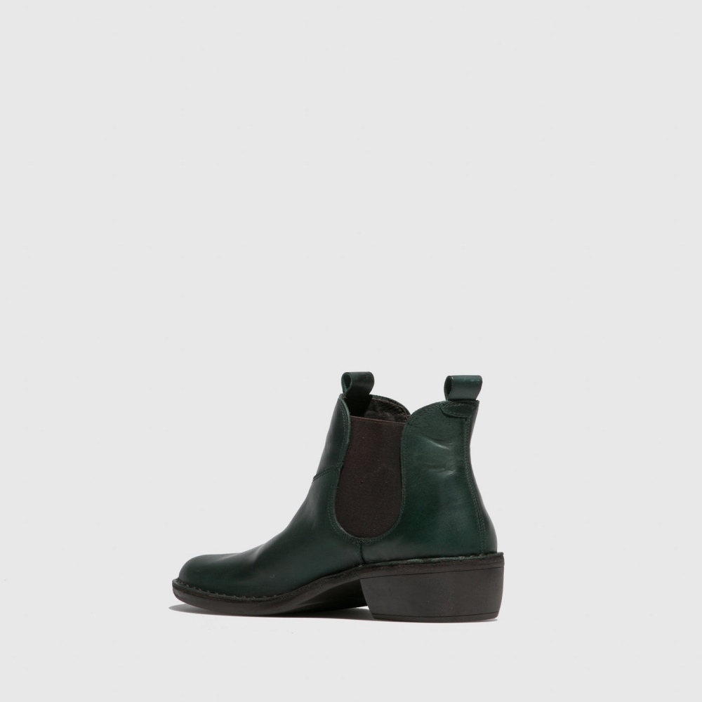 Turquoise Green Fly London Chelsea Women's Ankle Boots | USA72PWBL