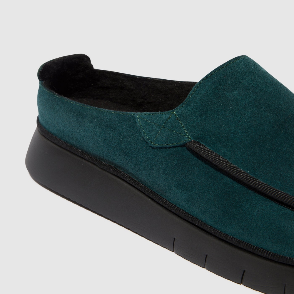 Turquoise Green Fly London Closed Women's Mules | USA97IVQD