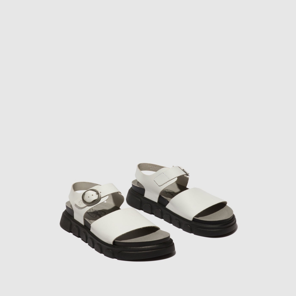 White Fly London Ankle Strap Women's Sandals | USA58TDCV