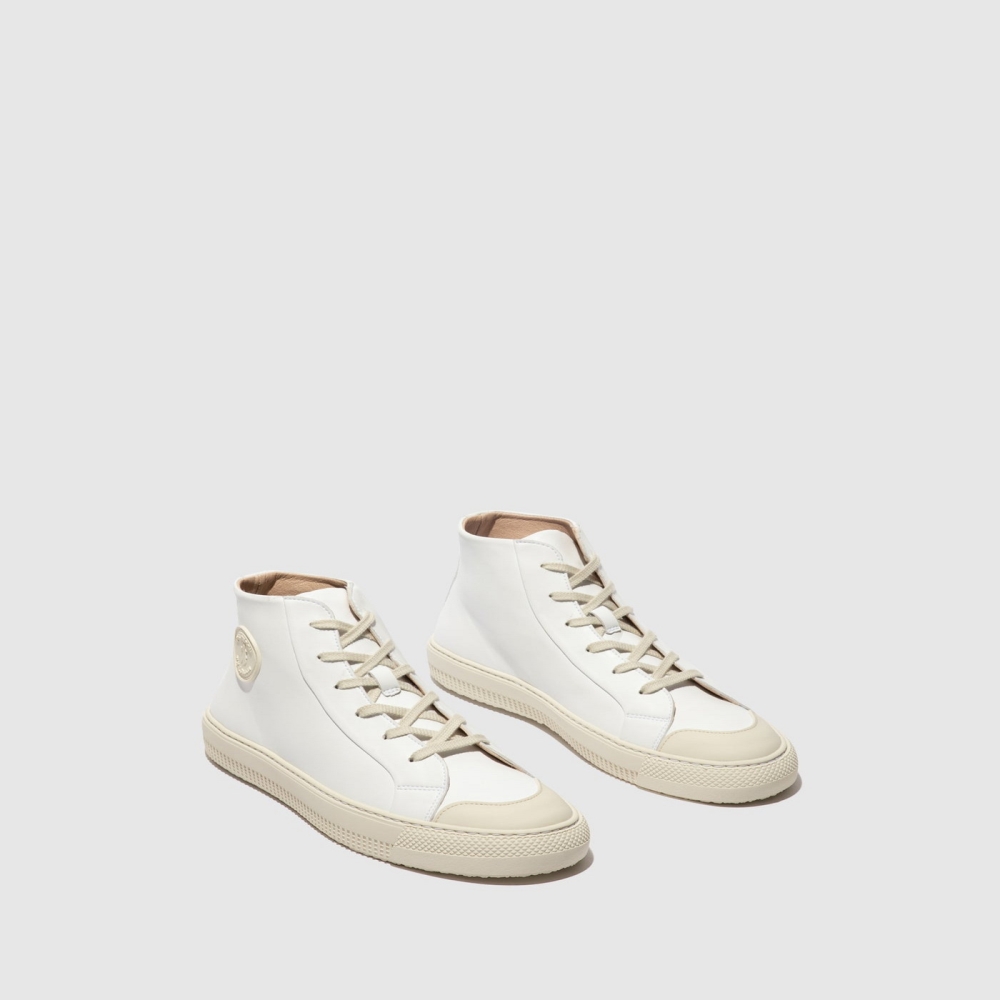 White Fly London Hi-Top Men's Trainers | USA60AMYI