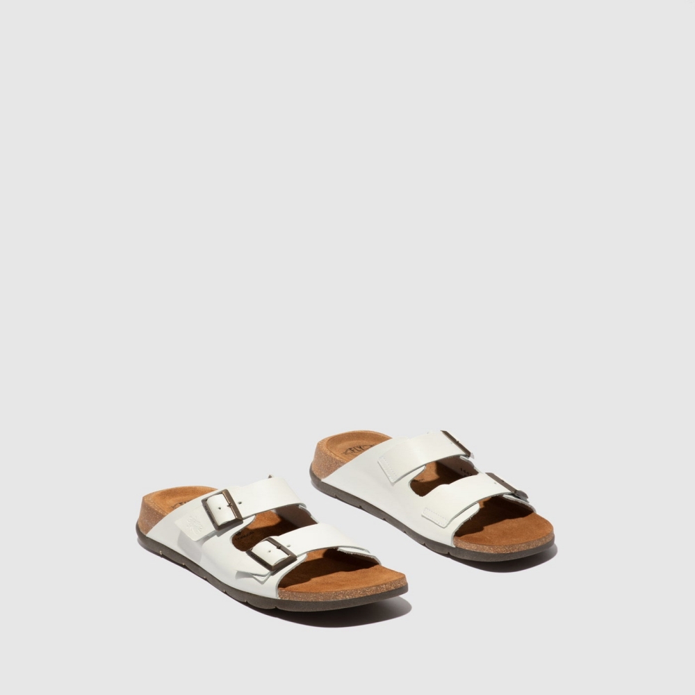 White Fly London Open Toe Women's Mules | USA08QSOA