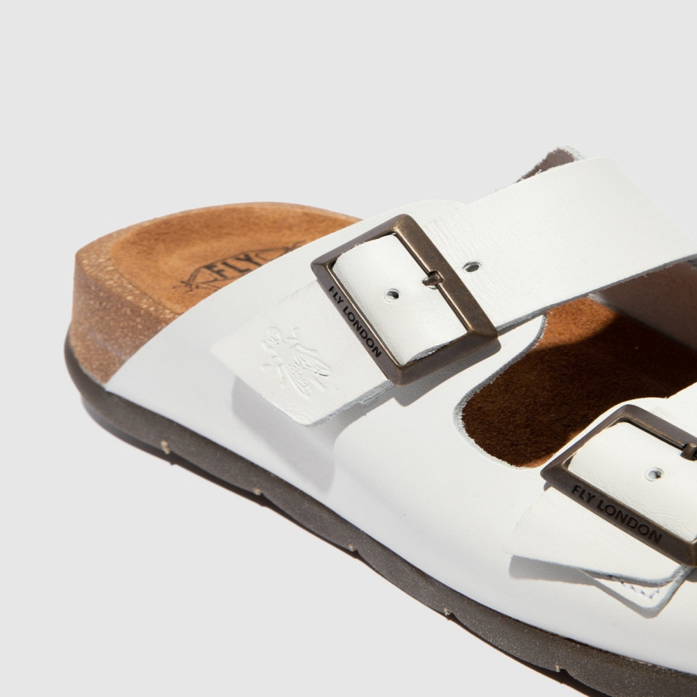 White Fly London Open Toe Women's Mules | USA08QSOA