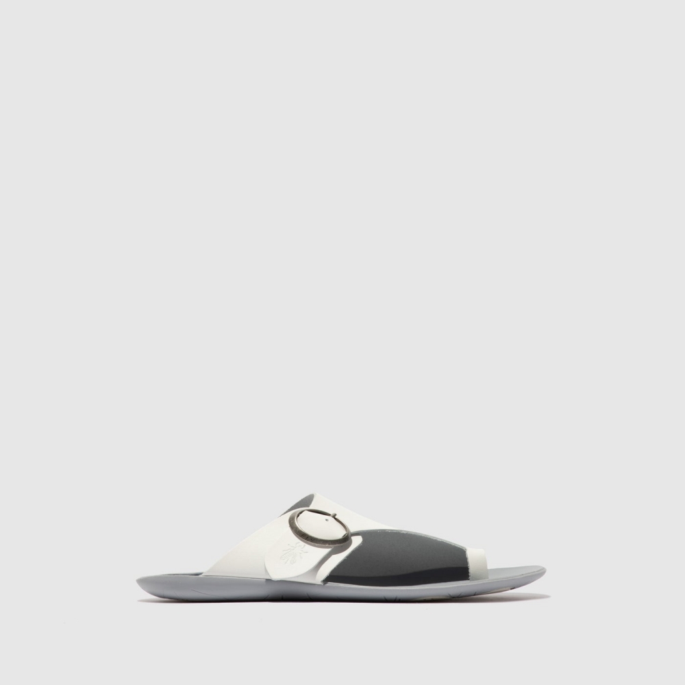 White Fly London Open Toe Women's Mules | USA23YFVT