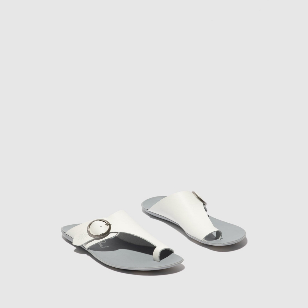 White Fly London Open Toe Women's Mules | USA23YFVT