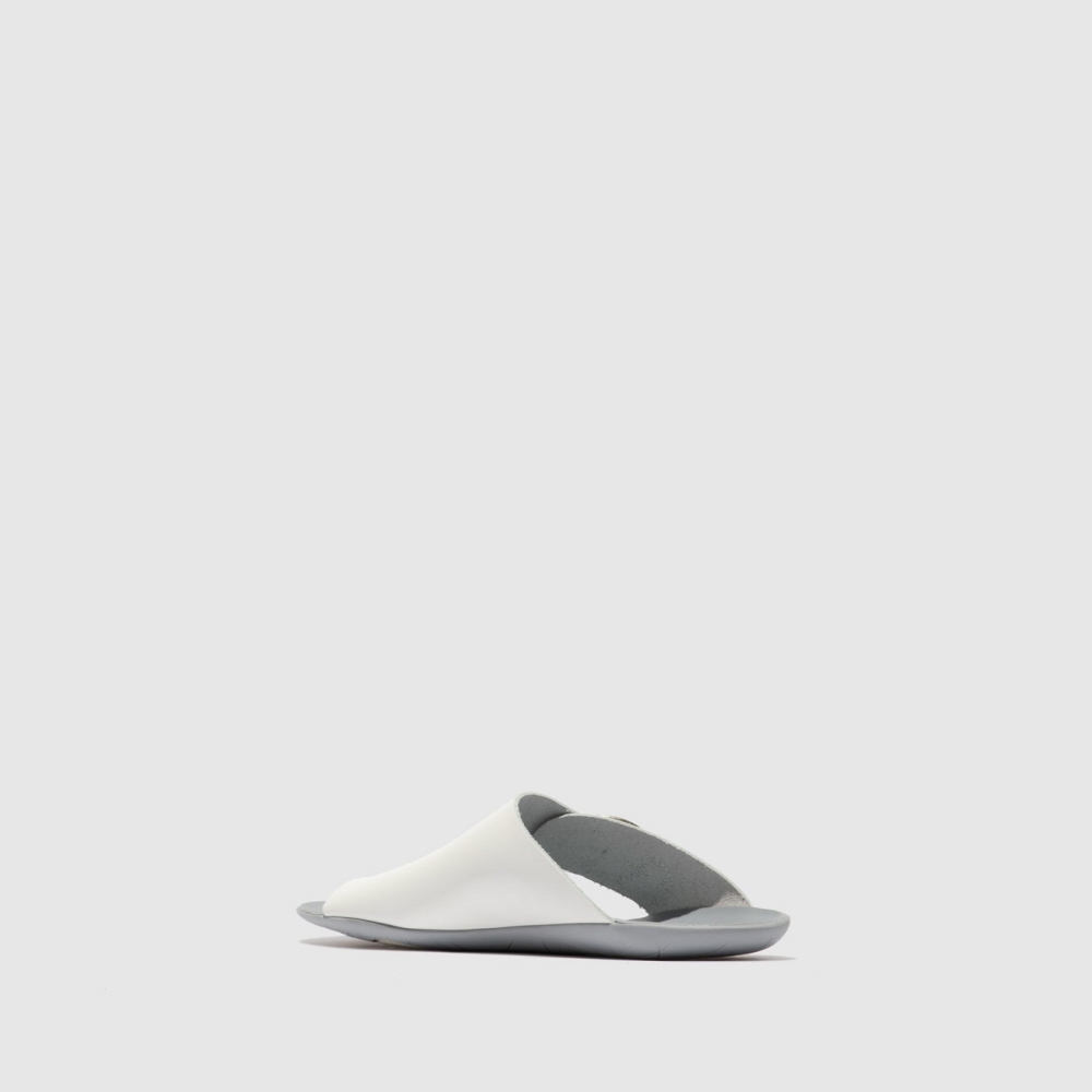 White Fly London Open Toe Women's Mules | USA23YFVT