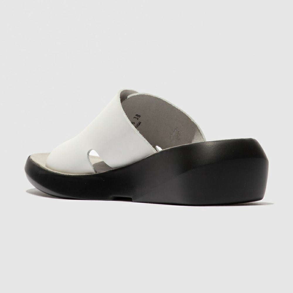 White Fly London Upper Leather Women's Wedge | USA84WPIY