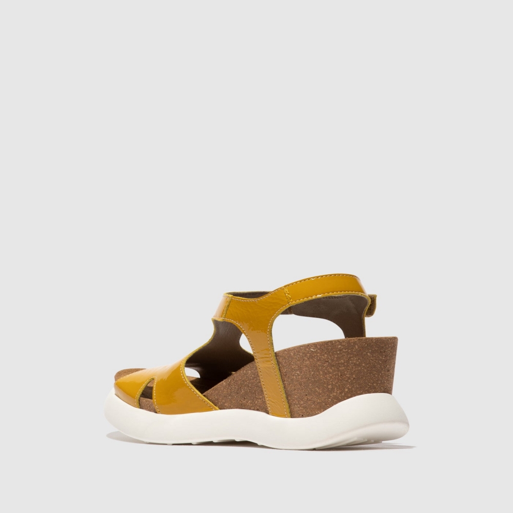 Yellow Fly London Buckle Women's Sandals | USA28VABZ