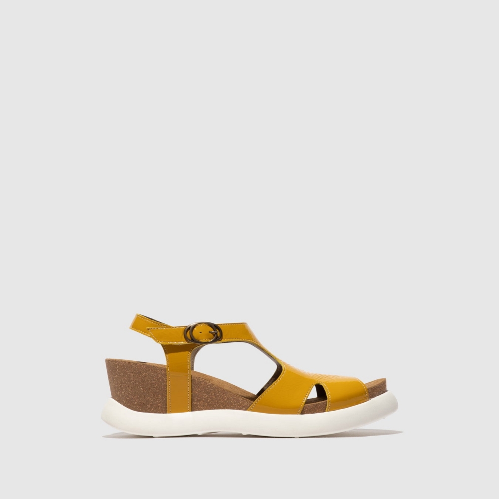 Yellow Fly London Buckle Women\'s Sandals | USA28VABZ